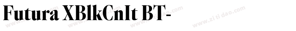 Futura XBlkCnIt BT字体转换